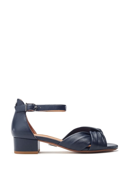 Moda in Pelle Macadamia Low Heel Ankle Strap Leather Sandals (W23528) | ₪448