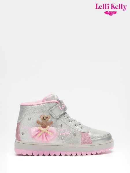 Lelli Kelly Bear Hi Top Silver Trainers (W23540) | €83