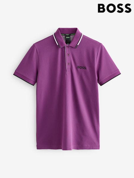 BOSS Pink Paddy Pro Tipped Collar Polo Shirt (W23565) | €131