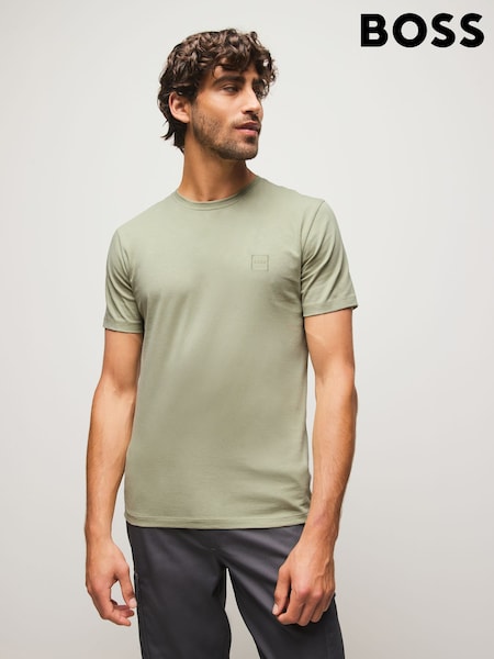 BOSS Light Green Relaxed Fit Tales Logo T-Shirt (W23579) | AED262
