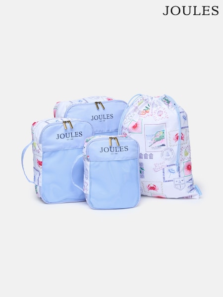 Joules Postcard Print Set of Four Packing Cubes (W23625) | R$ 395