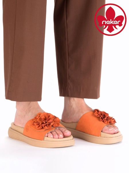 Rieker Womens Orange Hook & Loop Shoes (W23651) | AED379