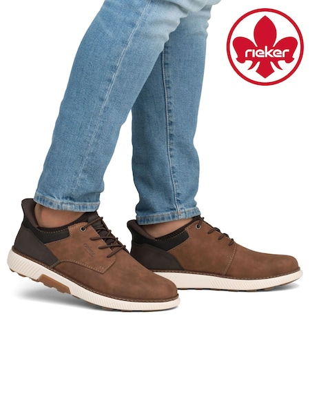 Rieker Mens Elasticated Brown Shoes (W23656) | €113