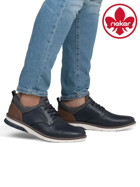 Rieker Mens Blue Shoes Elasticated (W23665) | €117