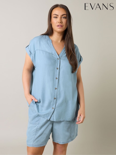 Evans Blue Lyocell Short Sleeve Shirt (W23668) | 55 €