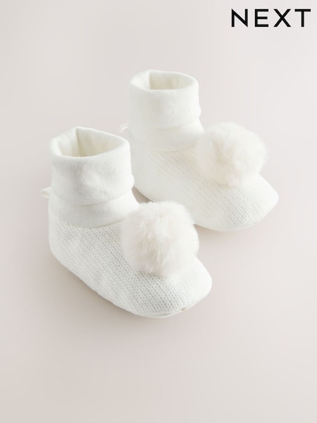 أبيض - Baby Sock Top Boots (0-18mths) (W23671) | ‏51 د.إ.‏