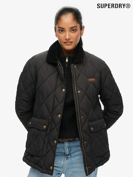 Superdry Black Cord Trimmed Liner Jacket (W23765) | 470 QAR