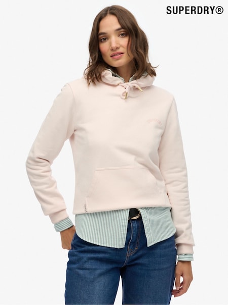 Superdry Light Pink Essential Logo Emb Hoodie (W23778) | 223 QAR