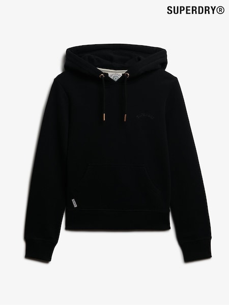 Superdry Black Essential Logo Emb Hoodie (W23815) | 223 QAR