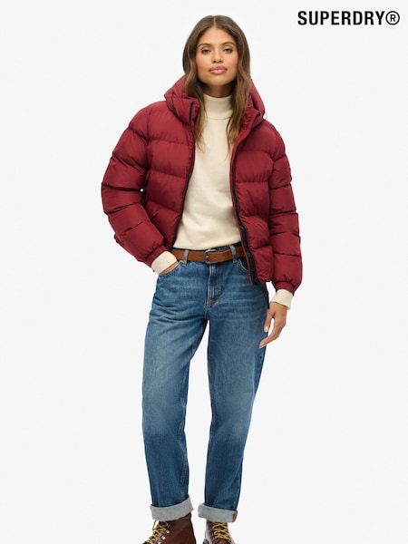 Superdry Red Hooded Sports Puffer Jacket (W23816) | €144