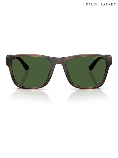 Ralph Lauren Polo Square Brown Sunglasses (W23827) | AZN 338