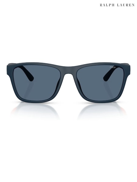 Ralph Lauren Blue Polo Square Sunglasses (W23835) | AZN 338