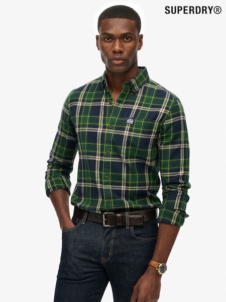 Superdry Peyton Check Navy Long Sleeve Cotton Lumberjack Shirt (W23848) | €72