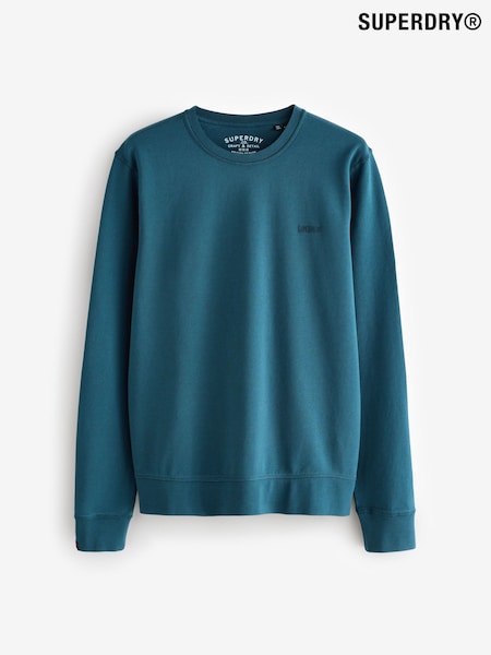 Azul - Superdry Cotton Classic Essential Sweatshirt (W23852) | R$ 445