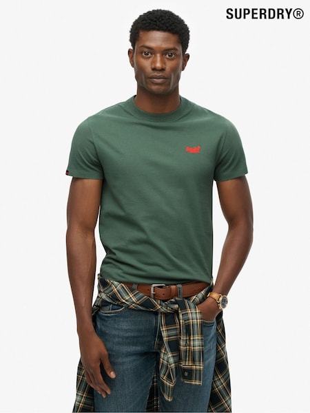 Superdry Green Essential Logo Embroidery T-Shirt (W23856) | 99 QAR