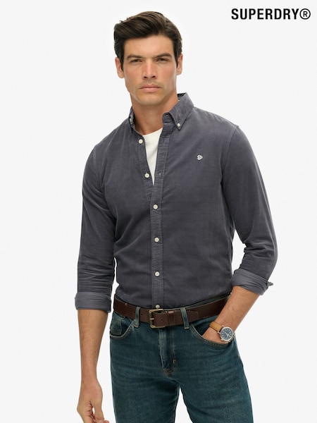 Superdry Blue Classic Needle Cord Shirt (W23858) | €65