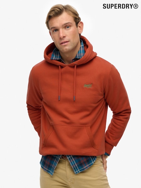 Superdry Brown Essential Loose Fit Logo Hoodie (W23882) | €76