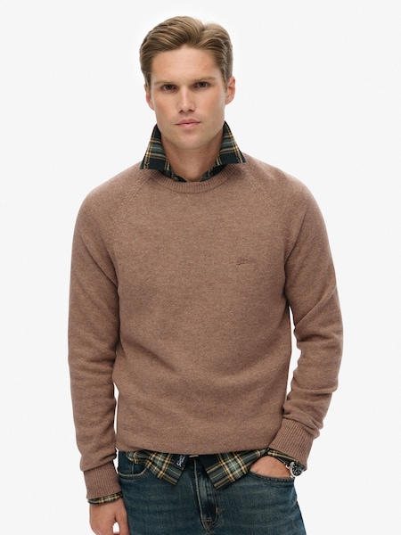 Superdry Brown Wool Blend Jumper (W23894) | R$ 445