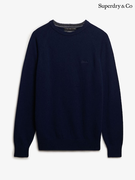Superdry Mariner Blue Marl Wool Blend Jumper (W23897) | €59.50