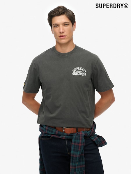 Superdry Black Record Label Oversized T-Shirt (W23902) | €43