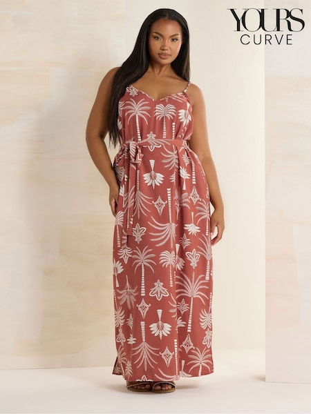 Yours Curve Orange Beaded Cami Dress (W23963) | 2,043 UAH