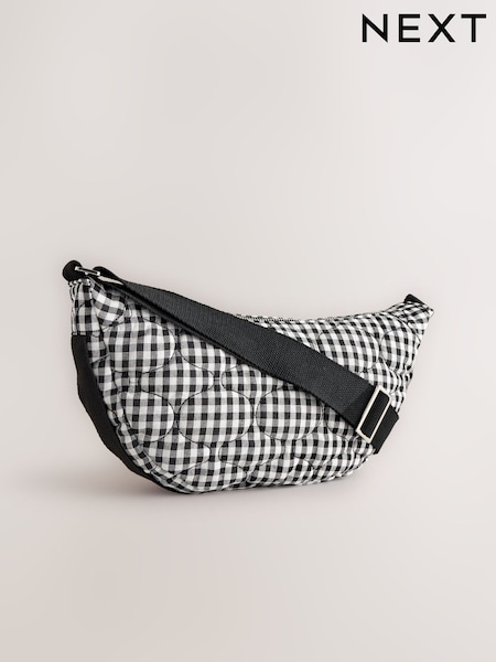 Azul marino de cuadros - Quilted Sling Bag (W23980) | 29 €