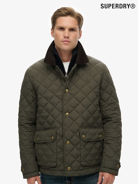 Superdry Green Quilted Estate Coach Jacket (W24007) | R$ 840