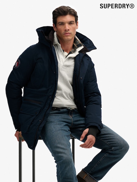 Superdry Blue City Padded Parka Coat (W24010) | €210