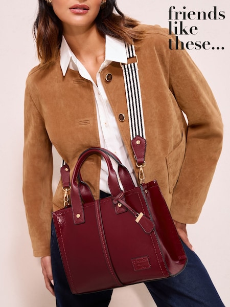Friends Like These Burgundy Red Medium Square Tote Bag (W24022) | €53