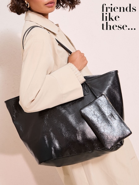Friends Like These Black Soft Shopper Bag (W24023) | €32