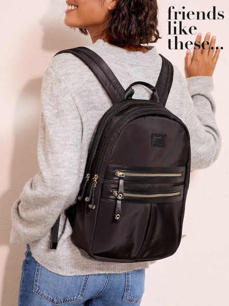 Friends Like These Black Nylon Backpack (W24035) | €46