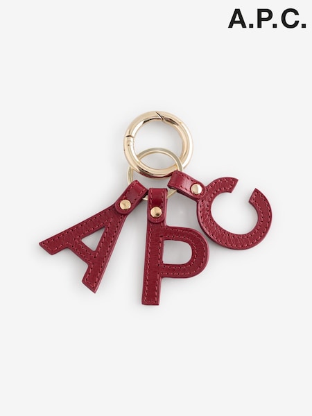 A.P.C. Red Porte Letters Keychain (W24036) | €79