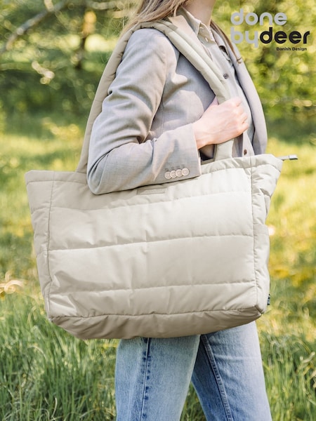 Done by Deer Natural Quilted Changing Tote Bag (W24048) | AED291