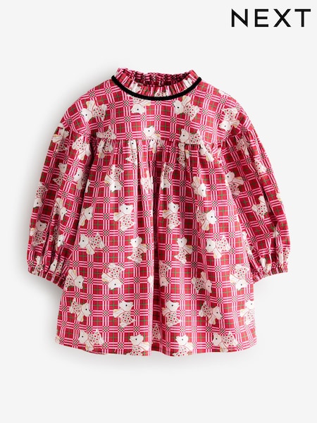 Cath Kidston Red Check Long Sleeve Dress (3mths-8yrs) (W24127) | AED81 - AED112