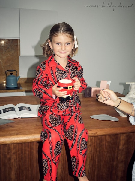 Never Fully Dressed Red Bow Button Through Pyjamas (W24213) | €53 - €58