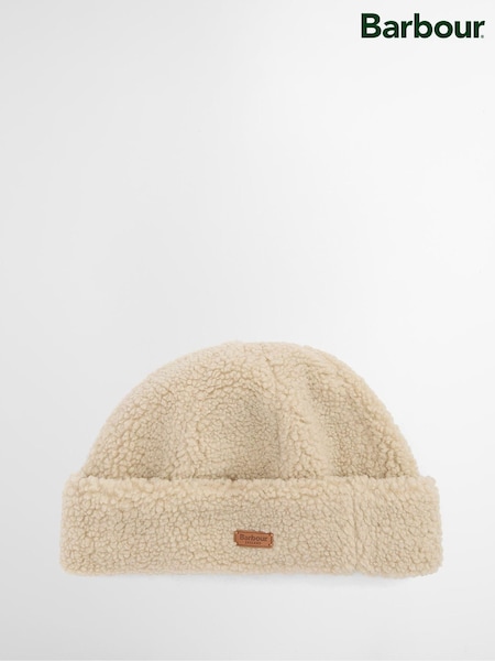 Barbour® Cream Cathy Teddy Fleece Beanie Hat (W24236) | 259 QAR