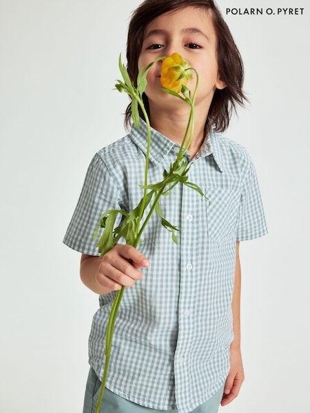 Polarn O. Pyret Blue Cotton Striped Shirt (W24238) | 1,442 UAH