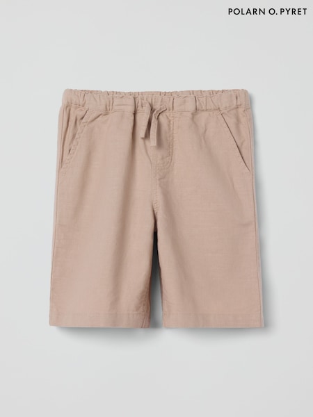 Polarn O. Pyret Natural Pull-on Cotton Shorts (W24244) | AED128