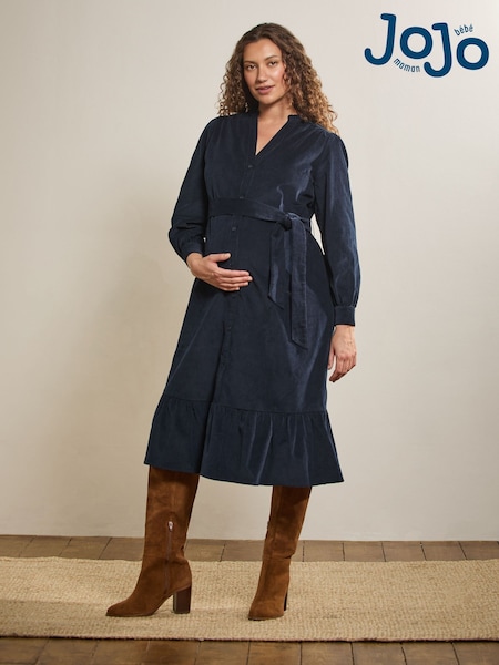 JoJo Maman Bébé Cord Maternity Midi Dress (W24288) | R$ 490