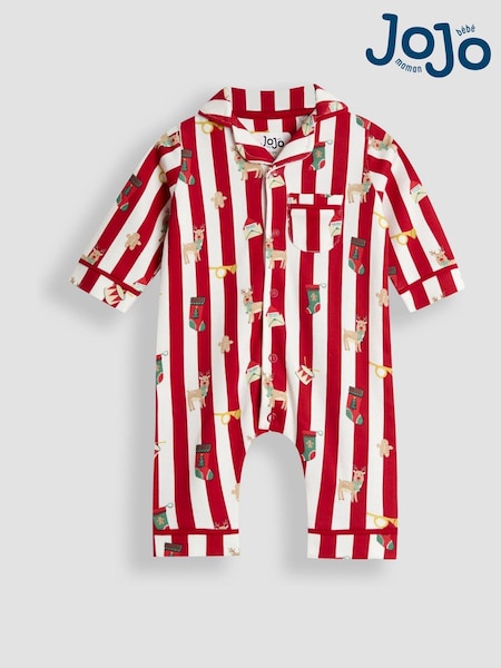 Rubinrot - JoJo Maman Bébé Christmas Reindeer Character Cosy Jersey Pyjamas (W24292) | 37 €