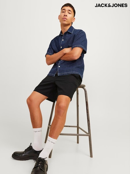 JACK & JONES Black Dark Regular Fit Shorts (W24325) | €33