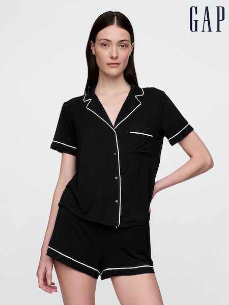 Gap Black Modal Short Sleeve Pyjama Top (W24371) | €34