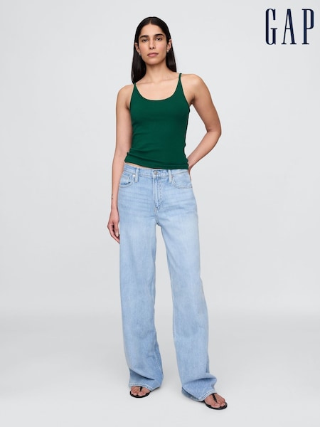 Verde - Bluză scurtă Gap Modern cu bretele (W24391) | 89 LEI