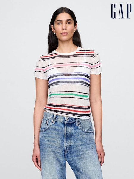 Variadas en blanco - Gap Sheer Rib T-Shirt (W24399) | 50 €