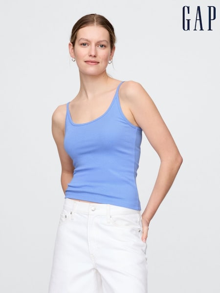 Gap Blue Modern Cropped Cami Top (W24403) | €17