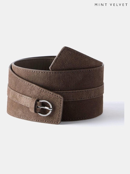 Mint Velvet Brown Suede Waist Belt (W24484) | €75