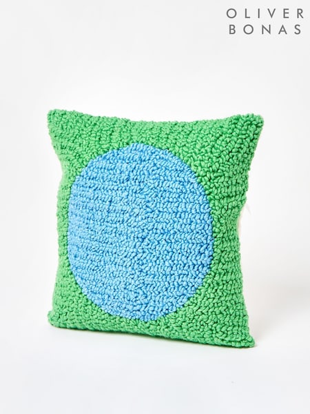 Oliver Bonas Green Circle Boucle Cushion Cover (W24501) | €45