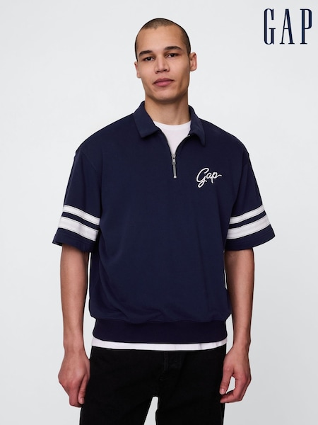 Gap Blue VintageSoft Quarter Zip Pullover (W24588) | €50