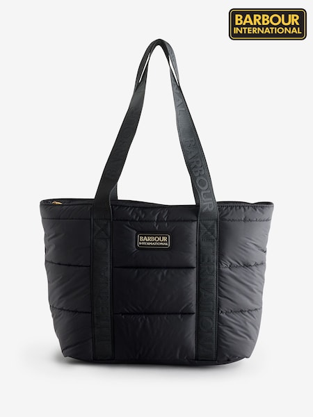 Barbour® International Black Monaco Quilt Logo Tote Bag (W24629) | €77