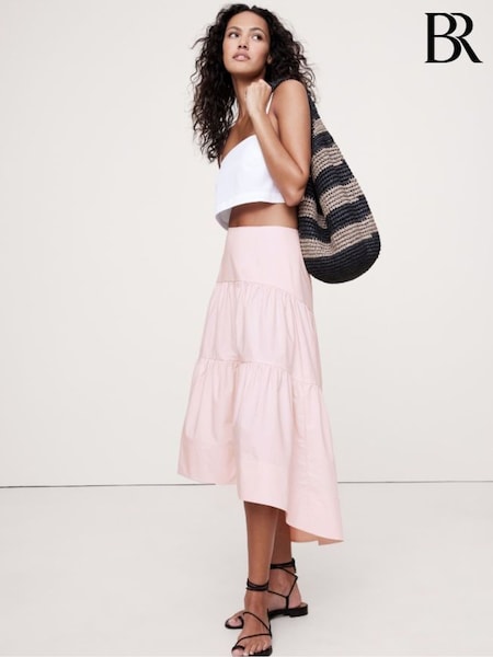Banana Republic Drop Waist Tiered Maxi Skirt (W24689) | 484 LEI